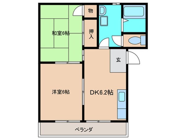 サ－クルハイツⅡの物件間取画像